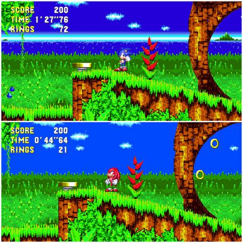 In Sonic 3 & Knuckles, the background in Angel Island Zone changes when playing as Knuckles, as ...