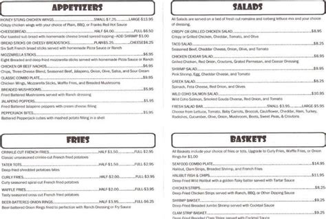 Menu at Geno's Pizza and Burgers pizzeria, Astoria