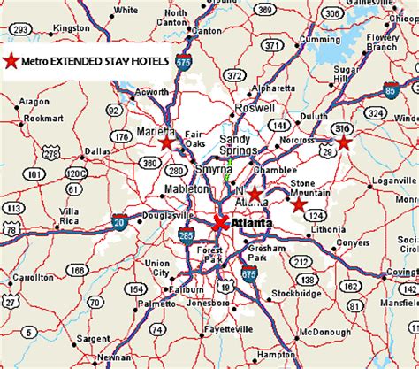 Atlanta Metro Map - TravelsFinders.Com