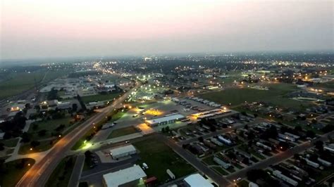 Garden City, KS, east side aerial view night time. - YouTube