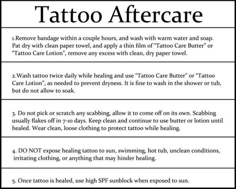 Tattoo Aftercare | Tattoo care, Tattoo aftercare tips, Tattoo aftercare