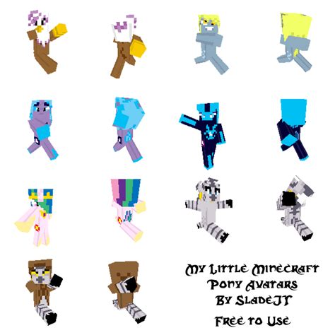 My Little Pony Minecraft Skins by SladeJT on DeviantArt