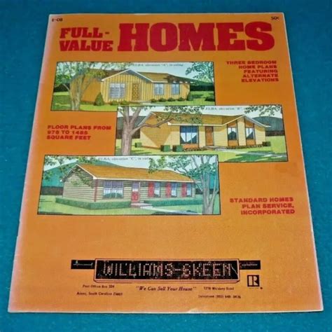 VINTAGE : HOUSE PLANS "Full-Value Homes" E-08 @ Southern UNITED STATES $35.00 - PicClick