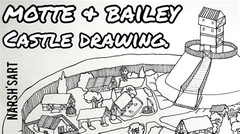 How to Draw a Motte and Bailey Castle