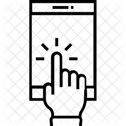 Touch Screen Technology Icon - Download in Line Style