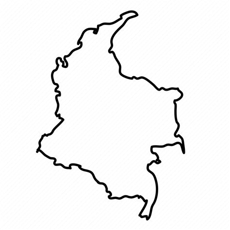 Colombia Solid Black Outline Border Map Of Country Ar - vrogue.co