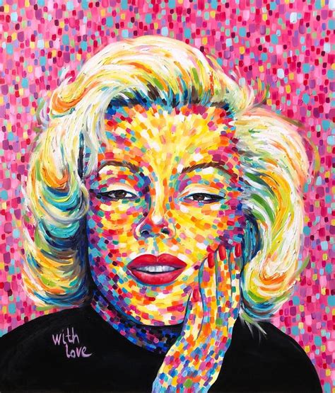 With Love, Marilyn Modern Colorful Portrait Of Marilyn Monroe In ...