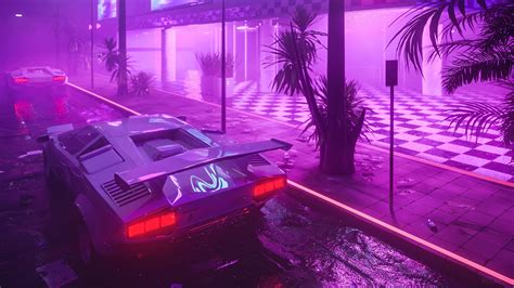 Neon, Night, Digital Art 4K, Car, Lamborghini | HD Wallpapers & Pictures Free Download