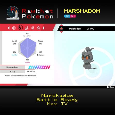 Buy Marshadow Event for Pokemon Sword and Shield - Rawkhet Pokemon