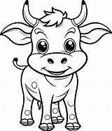 Cute Baby Cow Coloring Pages sketch template