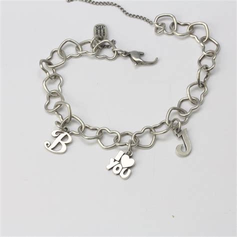 Silver 13g James Avery Connected Heart Charm Bracelet With Charms ...