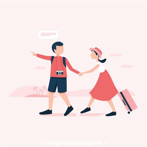 Travel illustration vector free download