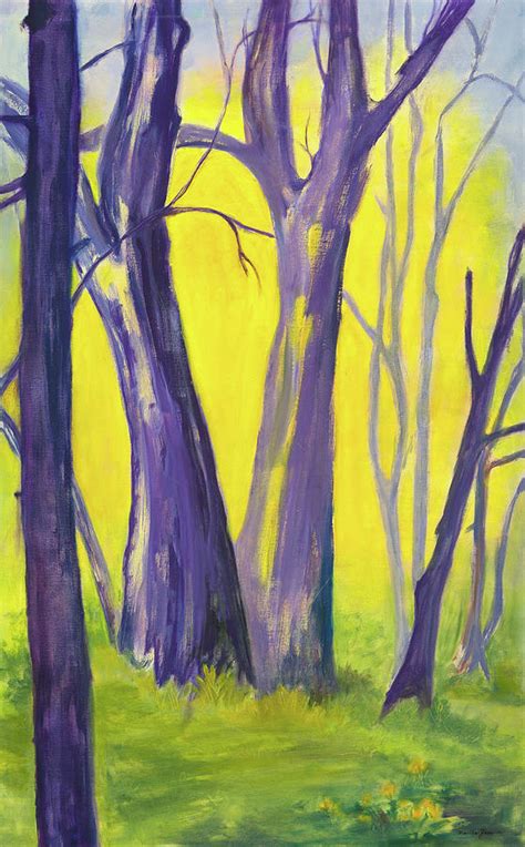 Purple Forest Painting by Martha Zausmer - Pixels