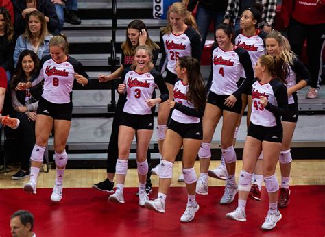 A montage of the Husker volleyball team's line dance | Huskers ...