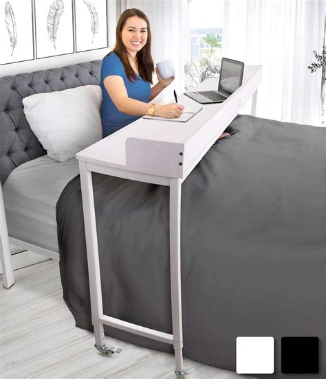 Buy Joy Overbed Table with Wheels for Full/Queen Beds | Height ...