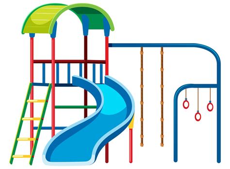 Playground slide set on white background 371838 Vector Art at Vecteezy