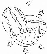 Watermelon Coloring Arbuz Sandia Anguria Frutas Colorare Melon Disegni  sketch template