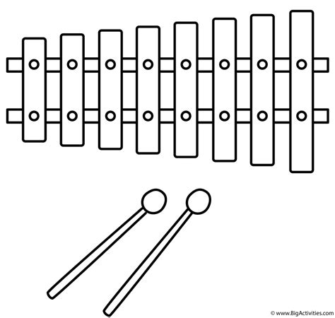 Effortfulg: Xylophone Coloring Pages