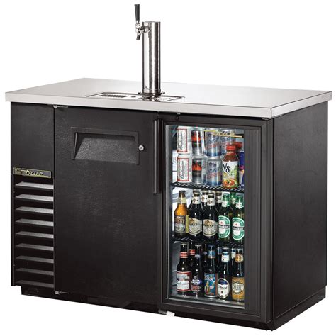 True TDB-24-48-1-G-1-LD 49" Back Bar Refrigerator Kegerator with One Solid Door, One Glass Door ...