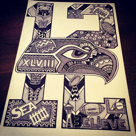 Seattle Seahawks Drawing at GetDrawings | Free download