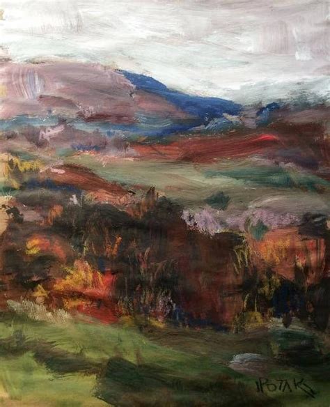 Autumn hills expressionist fall painting mountains and | Autumn painting, Art images, Mountain ...