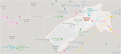 Map of Jaisalmer, Jaisalmer City Map, Jaisalmer Tourist Map to Travel in the City, Jaisalmer Tourism