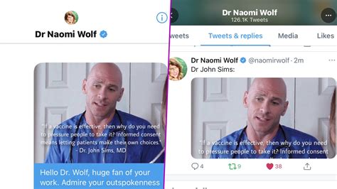 Anti-Vaxxer, Dr Naomi Wolf Pranked into Sharing Fake Dr John Sims ...