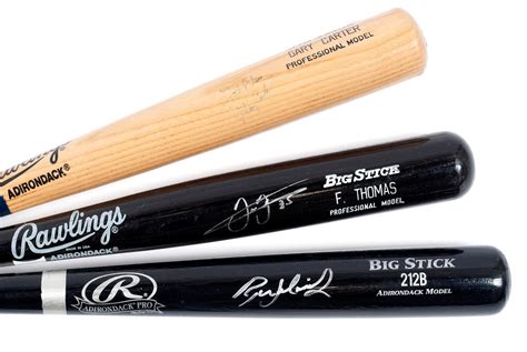 Lot - THREE AUTOGRAPHED BASEBALL BATS