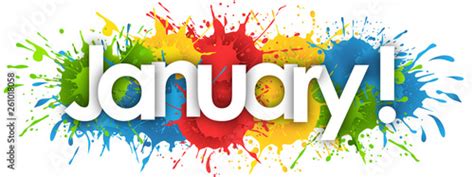 january word in splash’s background - Buy this stock illustration and ...