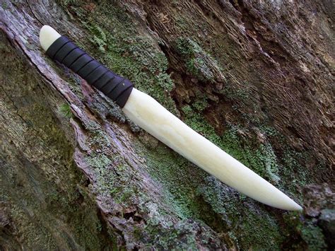 Handmade TO ORDER Bone knife Athame and buckskin leather