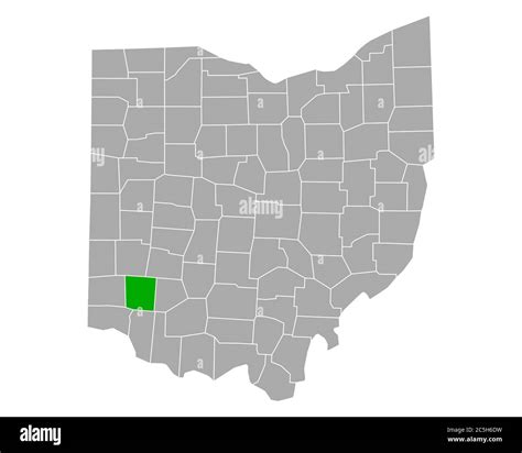 Map of Warren in Ohio Stock Photo - Alamy