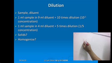 Calculate dilution factor and concentration when diluting liquid and solid samples in ...