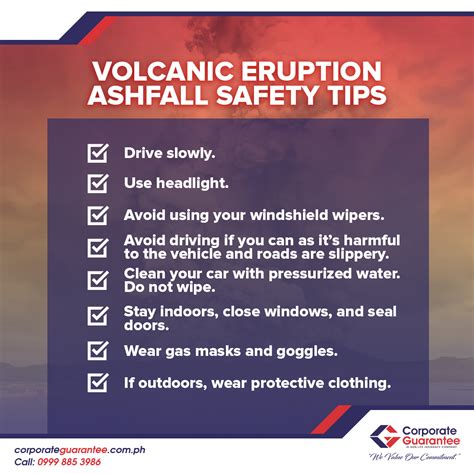 Volcanic Eruption Ashfall Safety Tips - Corporate Guarantee