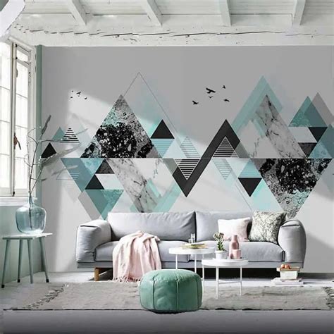 32 Creative Geometric Wall Paint To Lift Up Your Room Decor