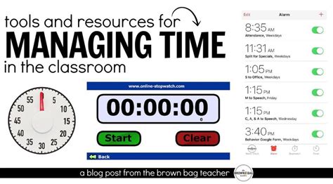 Managing Time in the Classroom - The Brown Bag Teacher