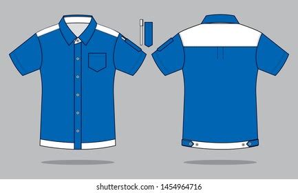 Uniforms Shirt Design Bluewhite Pen Holder Stock Vector (Royalty Free ...