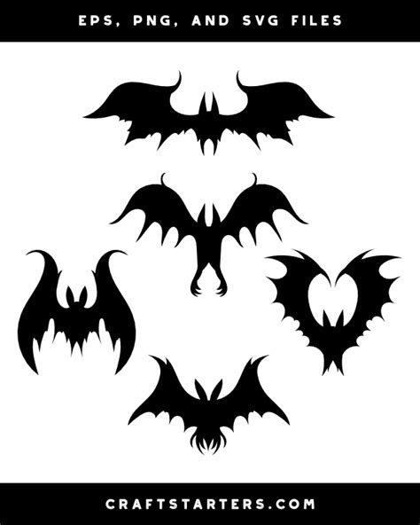 Scary Bat Silhouette Clip Art