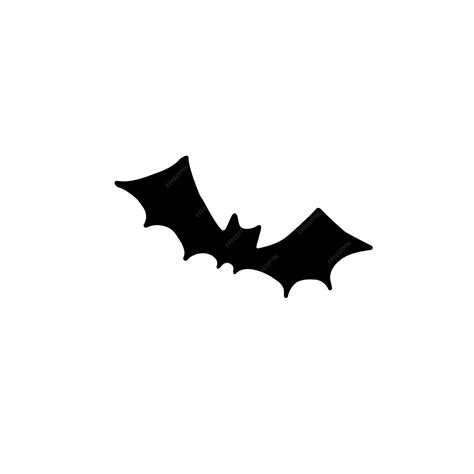 Premium Vector | Vector hand drawn flying bat silhouette