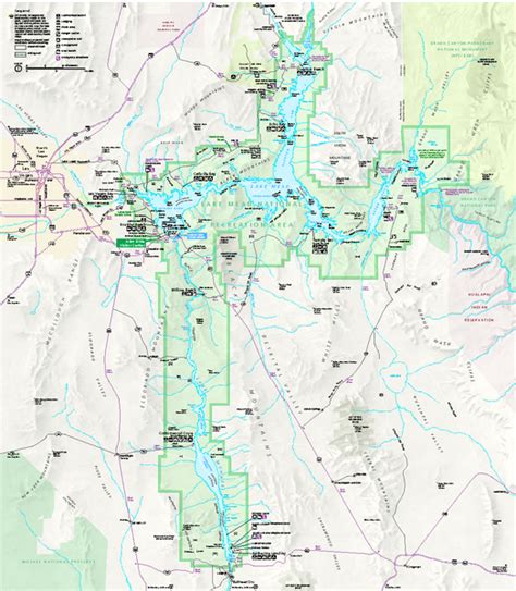 Lake Mead National Recreation Area Map - Lake Mead National Recreation ...