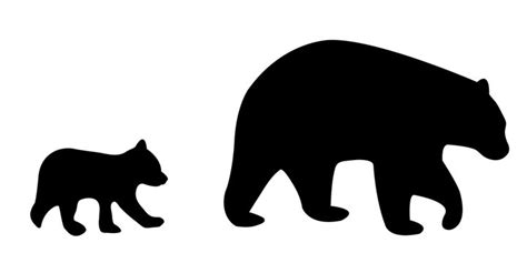 Bear Cub Silhouette Svg