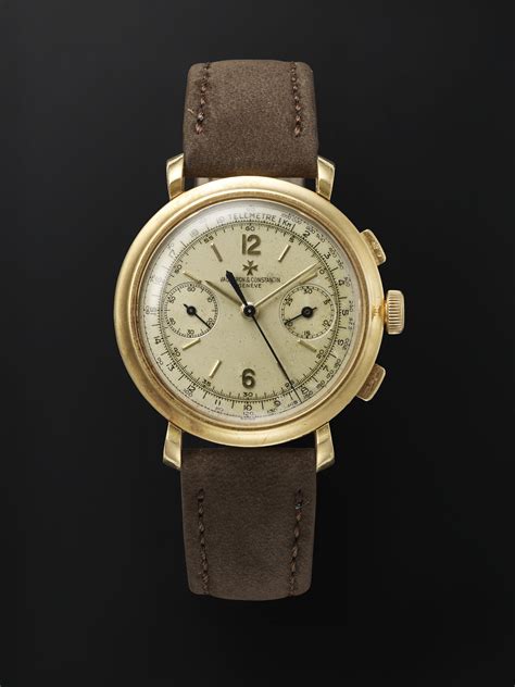 VACHERON CONSTANTIN, YELLOW GOLD CHRONOGRAPH WITH TELEMETER SCALE ...