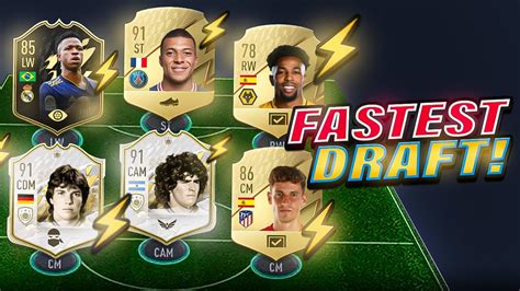 Worlds FASTEST FIFA 22 Fut Draft!! - YouTube