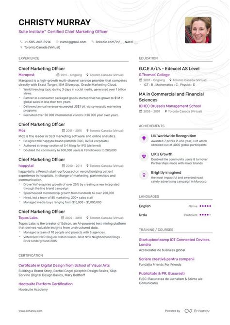 8+ Chief Marketing Officer Resume Examples for 2019 | Chief marketing ...