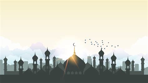 Mosque Islam Powerpoint Templates - Green, Religious Backgrounds