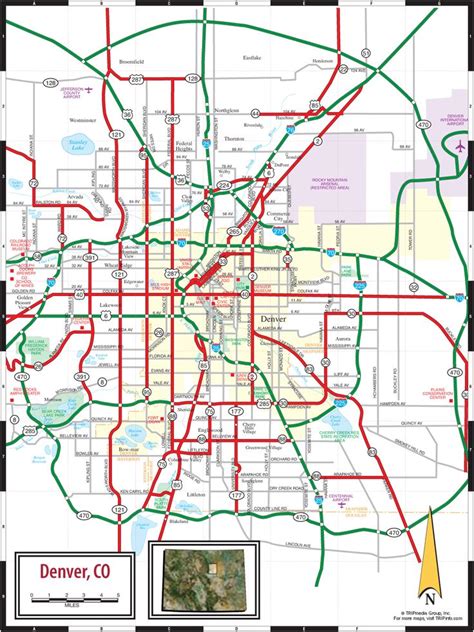 awesome Map of Denver Colorado | Denver map, Map, Denver colorado