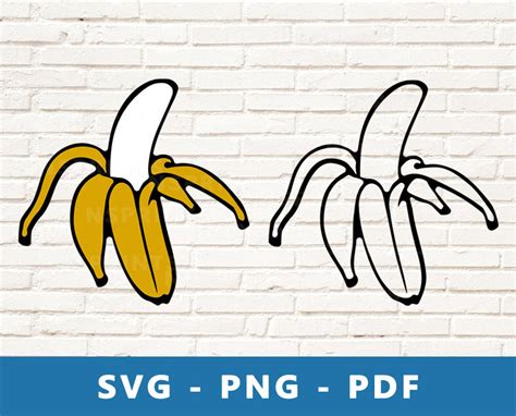 Banana SVG Banana PNG Banana Clipart Banana Cut File | Etsy