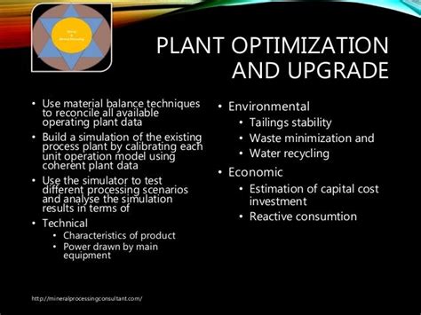 Mineral processing plant design and optimisation