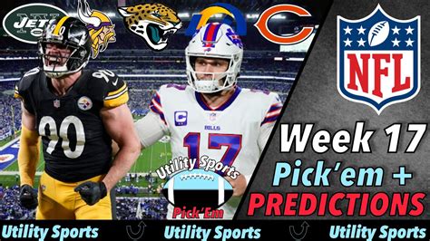 NFL Week 17 Predictions and Pick'Em I Picks for every game in the NFL ...