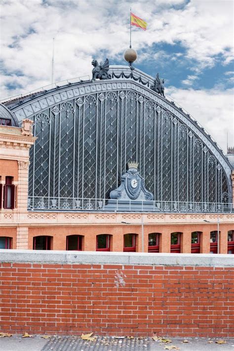 Architecture Detail of Atocha Train Station in Madrid Stock Image ...