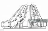 Img2597 Stock Illustration  Download Image Now Escalator Subway sketch template